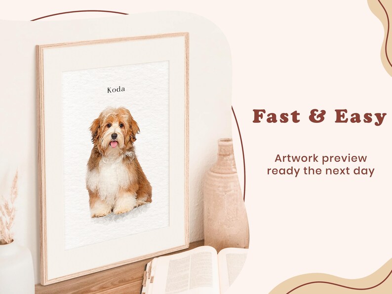 Custom Watercolor Pet Portrait From Photo | Dog & Cat Memorial Gift - Etsy