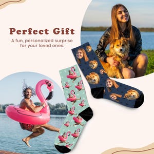 Custom Baby Face Socks, Many Faces Custom Parent Gift, Cute Baby Picture on Socks, Customized Christmas Gift for Parents, Baby Gift image 2