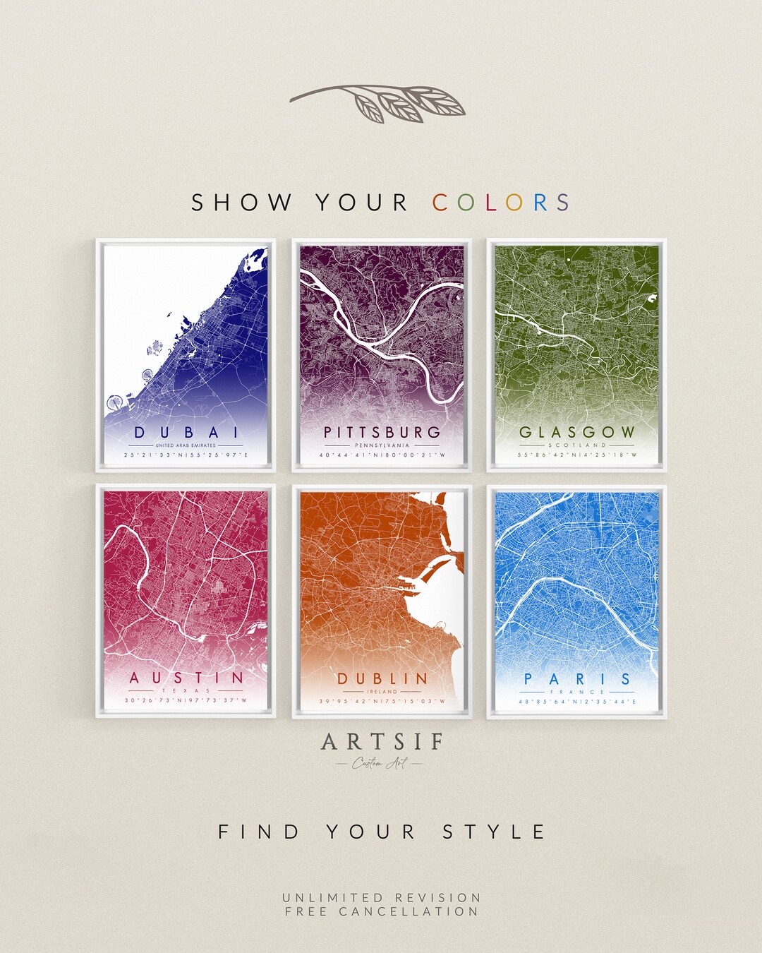 Custom Map Prints Custom City - Il 1080xN.4765912453 M3of
