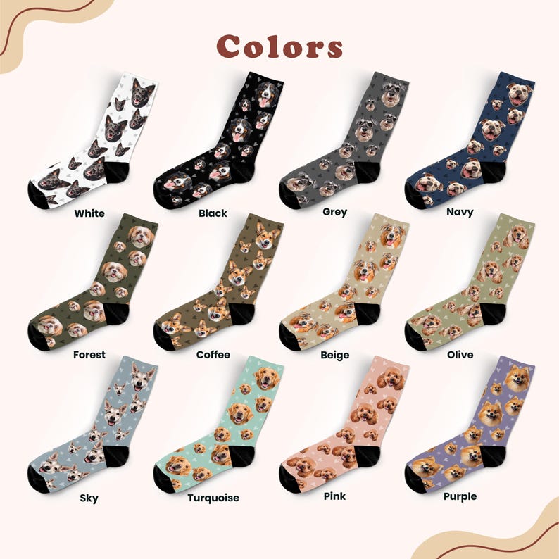 Custom Baby Face Socks, Many Faces Custom Parent Gift, Cute Baby Picture on Socks, Customized Christmas Gift for Parents, Baby Gift image 5