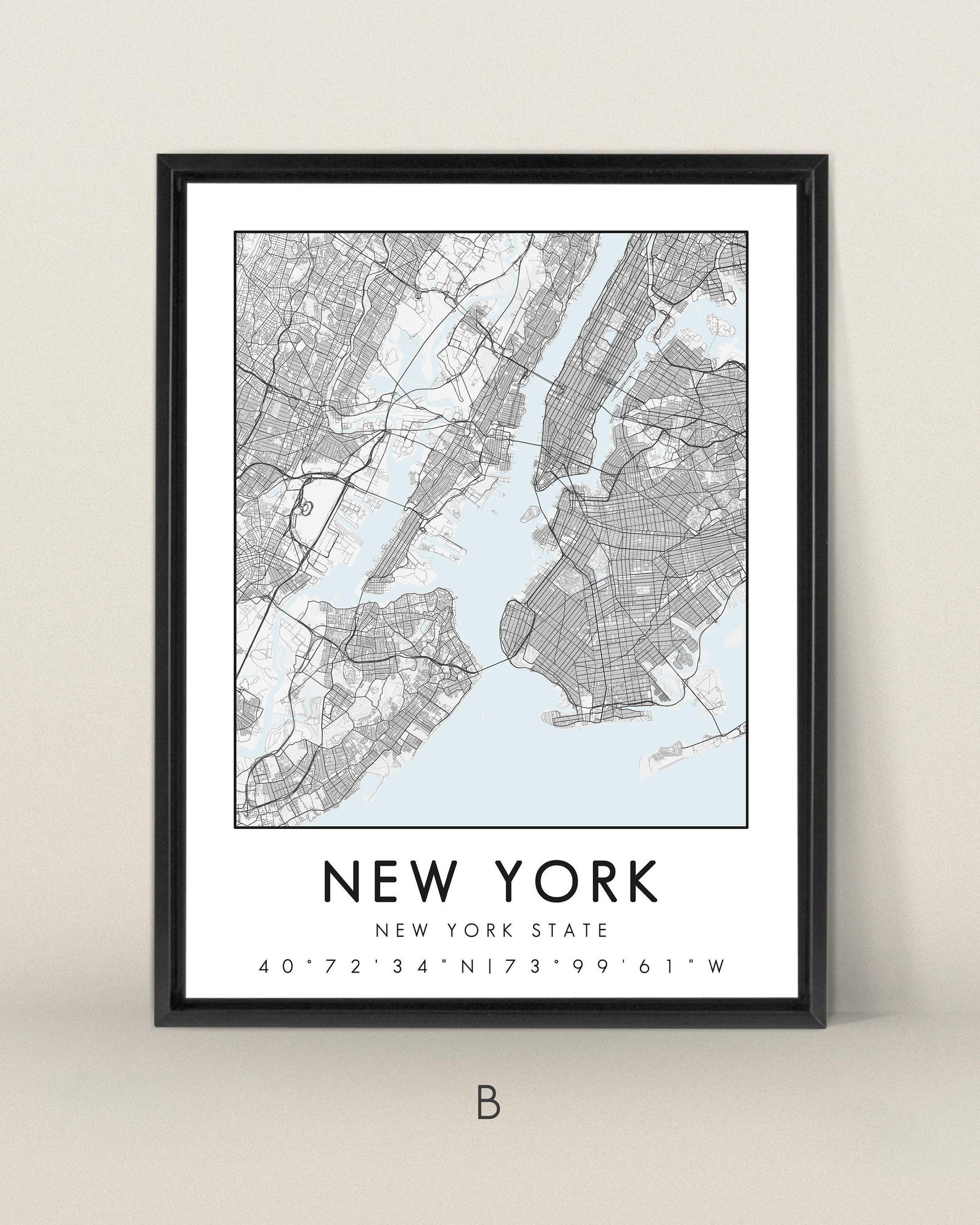Set of 3 Custom Map Prints, Any Location, Map Print, Custom City Map ...