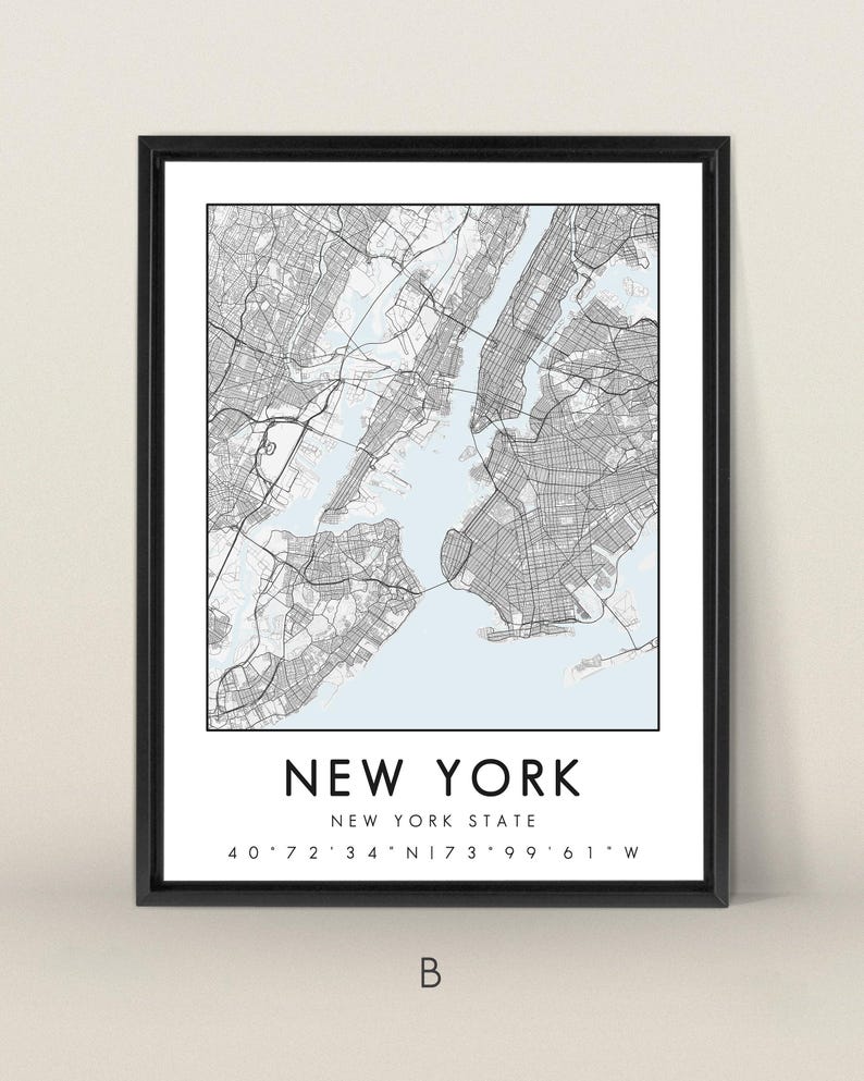 Set of 3 Custom Map Prints, Any Location, Map Print, Custom City Map, Map Poster, Personalized City, Custom Map Gift, Art image 3