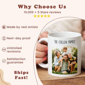 Custom Photo Collage Mug, Your Photo, Your Text, Personalized Photo Mug, Custom Coffee Cup Gift for Family and Friend, Memory Keepsake image 12
