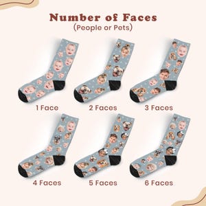 Custom Baby Face Socks, Many Faces Custom Parent Gift, Cute Baby Picture on Socks, Customized Christmas Gift for Parents, Baby Gift image 8
