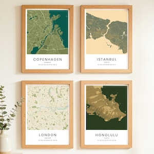 Colorful City Map Prints | Custom Wall Art