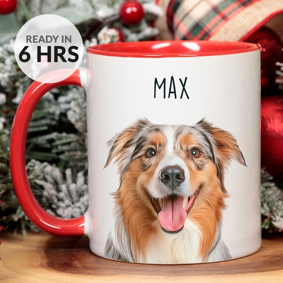 Custom Pet Mug, Your Dog on Mug, Pet Portrait From Photo, Dog Face
