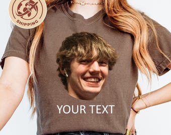 Custom Photo Shirt, Personalized Text T-Shirt, Picture Tee, Bachelor Shirt, Birthday Crew Tee, Global Shipping