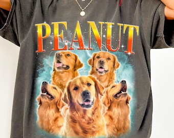 Camiseta Comfort Colors® personalizada estilo vintage de los 90, camiseta retro personalizada, foto de mascota en la camiseta, camiseta pirata de grupo de rap de los 90
