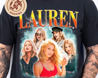 Custom Girlfriend Photo Shirt,  Vintage 90s T-Shirt, Personalized Bootleg Tee, Wife Gift, Anniversary Gift, Boyfriend Gift, Global Shipping