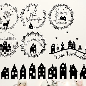 Frohe Weihnachten Plotter File  Svg Png,Plotterdatei Haus Weihnachten Svg Png Wreath Christmas Scene  Cricut Brother Canvas Silhouette