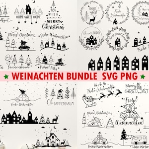 Plotterdatei Weihnachten svg deutsch, Christmas Svg , Weihnachtsszene SVG , Plotterdatei Weihnachten SVG Bundle