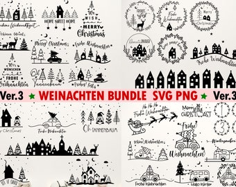 Plotterdatei Weihnachten svg deutsch, Christmas Svg , Weihnachtsszene SVG , Plotterdatei Weihnachten SVG Bundle