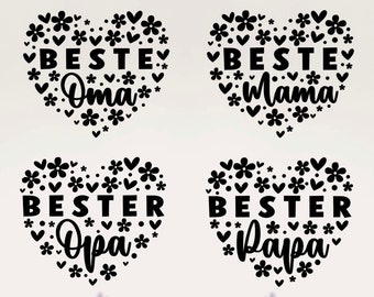 Plotterdatei Herz svg, Plotterdatei Muttertag, Plotter svg datei. Floral Herz Svg, Mama Svg