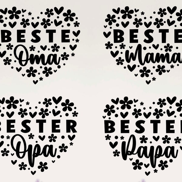 Plotterdatei Herz svg, Plotterdatei Muttertag, Plotter svg datei. Floral Herz Svg, Mama Svg