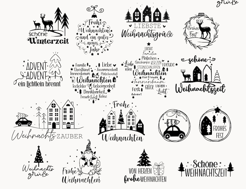 Plotterdatei Weihnachten, Weihnachten svg, Svg Weihnachten, Winter svg, Datei Weinachten, Christmas Svg image 1