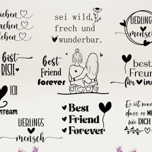 Plotterdatei Beste Freundin Svg,Best Friends SVG Bundle, Friendship SVG,Schwester Svg, Friendship Quotes svg, Friends svg