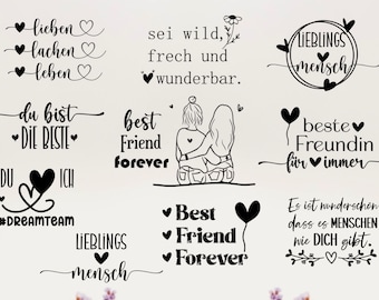 Plotterdatei Beste Freundin Svg,Best Friends SVG Bundle, Friendship SVG,Schwester Svg, Friendship Quotes svg, Friends svg
