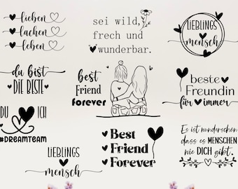 Plotterdatei Beste Freundin SVG, Beste Freunde SVG Bundle, Freundschaft SVG, Schwerster SVG, Freundschaft Zitate svg, Friends svg