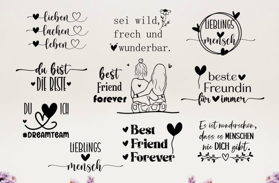 Plotterdatei Beste Freundin Svg,Best Friends SVG Bundle, Friendship SVG,Schwester Svg, Friendship Quotes svg, Friends svg