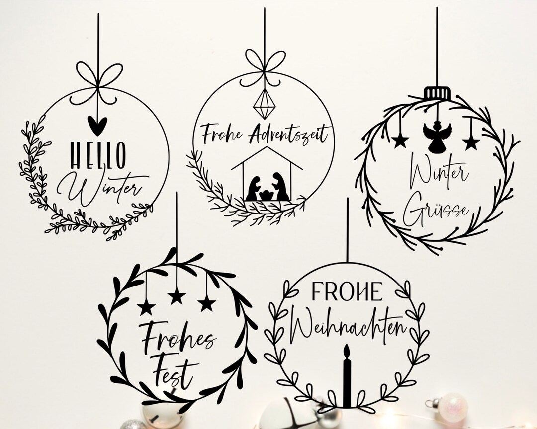 Plotterdatei Sprüche Weihnachten Svg Png, Frohe Weihnachten Plotter