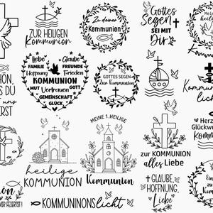 Plotterdatei Kommunion, Kommuniongeschenk, Einladung Kommunion, Laserdatei Kommunion, Kommunion svg, Kommunion Deko, Taufe svg Cricut