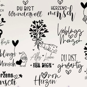 Plotterdatei Danke,Best Friends Svg Bundle, Cricut Silhouette, Lieblingsmensch Svg, Schön dass es dich gibt, Deutsche Sprüche Svg
