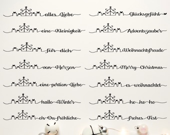 German Words Christmas SVG ,Cut File German Lettering Christmas ,Plotter File Candle Texts Christmas  Cricut Brother Canvas Silhouette