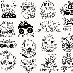 Plotterdatei Ostern Svg, Schriftzüge Ostern, Ostern Svg, Osterhase Svg, Hase Svg, Laserdatei Ostern, Frühling Plotterdatei Svg, Osterei Svg