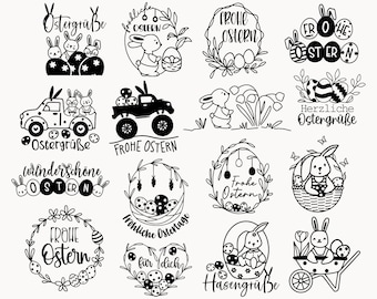 Plotterdatei Ostern Svg, Schriftzüge Ostern, Ostern Svg, Osterhase Svg, Hase Svg, Laserdatei Ostern, Frühling Plotterdatei Svg, Osterei Svg