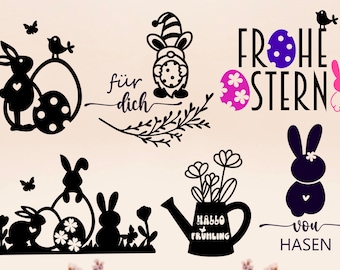 Plotter File Frühling SVG, Frohe Ostern Plotter File SVG, Plotterdatei Blumen, Frühling Blumen Heart Cricut Brother Canvas Silhouette