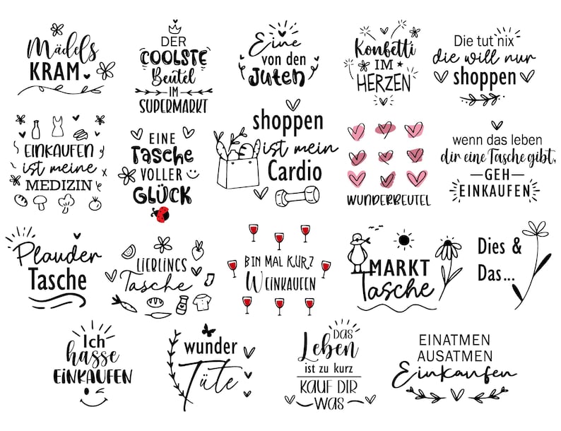 Plotterdatei Danke, Best Friends Svg, Taschensprüche svg, Jutetasche plotten svg, Cricut Silhouette, Eine von den Juten image 1