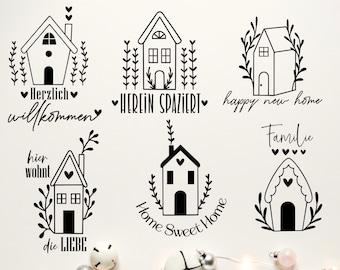Willkommen Home Plotterdatei  Svg ,German  Frühling Plotter File SVG, Floral houses SVG,Cricut Brother Canvas Silhouette