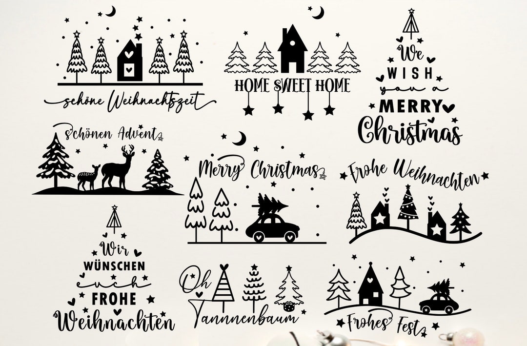 Plotterdatei Weihnachten svg Weihnachten svg Christmas svg Etsy
