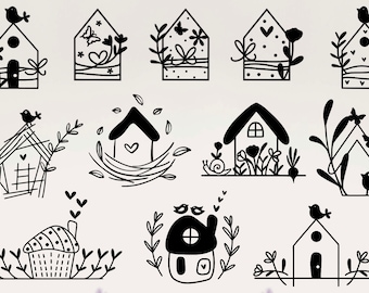 Plotter file Home svg, Plotterdatei Frühling svg, Plotter Geschenk Umzug, Cricut Silhouette Studio plotter file