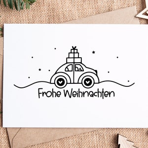 Plotterdatei Weihnachten svg, Weihnachten Auto svg, Christmas svg, Frohe Weihnachten Plotter File Svg Png, Schriftzüge Weihnachten deutsch image 7