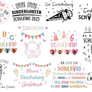 Deutsche Plotterdatei Einschulung svg png , Schulkind Svg ,Schulstart svg, Schulanfang Sprüche - Cricut Silhouette, Einschulung Geschenk