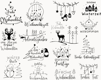 Plotterdatei weihnachten SVG, Weihnachten SVG, Christmas SVG, Weihnachtsdeko, Laserdatei Weihnachten, Datei für Silhouette Cricut