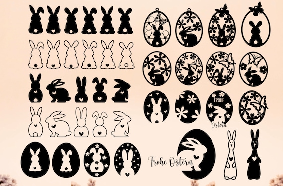 Plotterdatei frühling Svg,Plotterdatei ostern Svg,Plotterdatei Osterhase Osterei mädchen Herz Geschenkettiket  Easter Laser Cut svg file CNC
