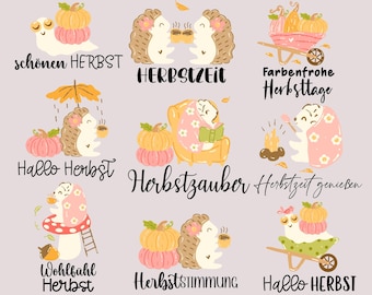 Plotterdatei Herbst Svg Png, Herbst Sprüche Plotter File Svg Png, Igel Svg, Hallo Herbst ,Herbstliebe Igel,Plotterdatei svg