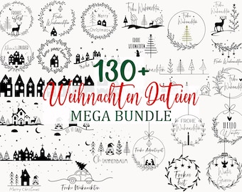 Pakiet Weihnachten SVG, Plotterdatei Weihnachten SVG, Weihnachten SVG, Christmas SVG, Schriftzüge Weihnachten deutsch