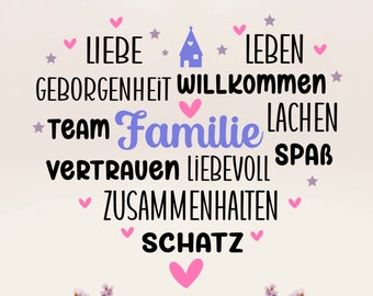 Plotterdatei Herz Familie,Plotterdatei Herz svg, Plotterdatei Muttertag, Plotter svg datei