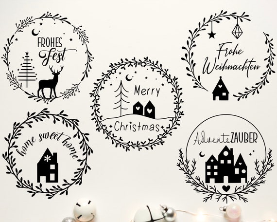 Frohe Weihnachten Plotter File Svg Png,plotterdatei Haus Weihnachten Svg  Png Wreath Christmas Scene Cricut Brother Canvas Silhouette - Etsy