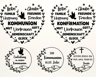 Plotterdatei Kommunion Svg, Plotterdatei Konfirmation SVG, Plotterbestand doopsel communie Svg, Plotterdatei Taufe