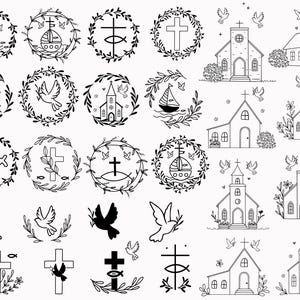 Plotterdatei Kommunion Svg, Kommunion svg, Laserdatei Kommunion dxf, taufe svg, Baptême Svg, Konfirmation Svg, poisson Cricut Bible Cross