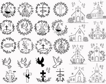 Plotterdatei Kommunion Svg, Kommunion svg, Laserdatei Kommunion dxf, Taufe svg, doop Svg, Konfirmation Svg, vis Cricut Bible Cross