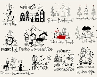 Plotterdatei weihnachten svg, Weihnachten svg, Navidad svg, Laserdatei Weihnachten, Datei für Silhouette Cricut