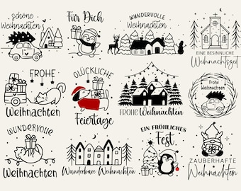 Plotterdatei Weihnachten SVG, Weihnachten svg, Plotterdatei Sprüche, Schriftzüge Weihnachten deutsch