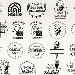 Deutsche Plotterdatei Einschulung Svg, Schulstart Svg,  Schulkind Svg, Einschulung Geschenk Schulanfang