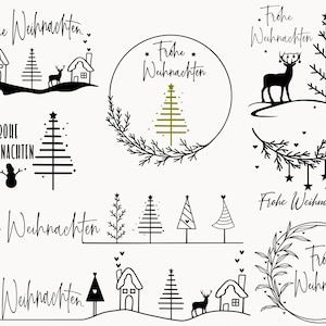 Tyska Frohe Weihnachten Plotterfil Svg Png,Plotterdatei Weihnachten Svg Png Krans Julscen Cricut Brother Canvas Silhouette