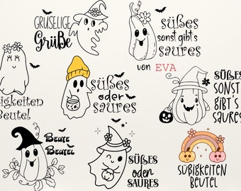Beutel Plotterdatei Taschensprüche Bundle, Plotterdatei halloween beutel svg ,Plotterdatei Herbst svg